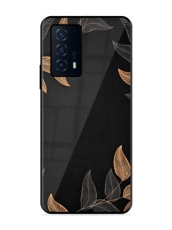 Foliage Art Glossy Metal Phone Cover for Iqoo Z5 (5G)