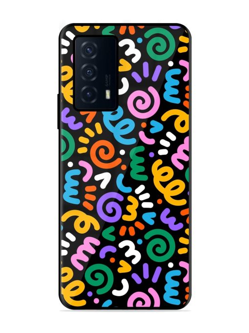 Colorful Seamless Vector Glossy Metal Phone Cover for Iqoo Z5 (5G) Zapvi