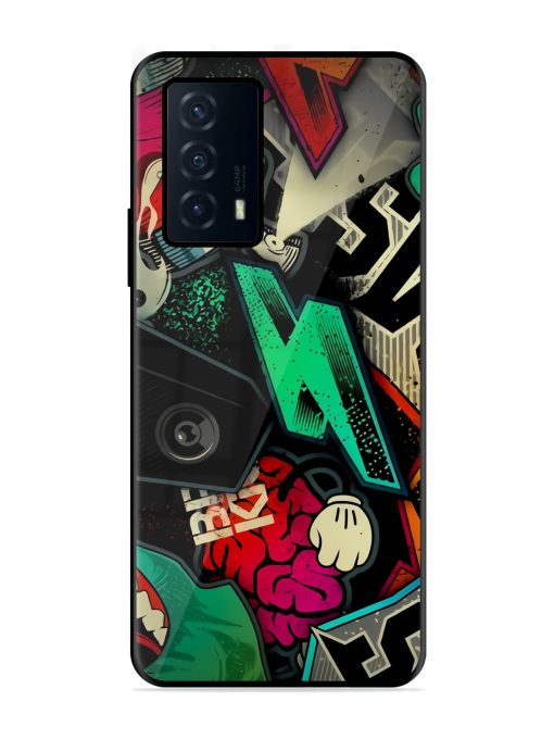 Graffiti Art Glossy Metal Phone Cover for Iqoo Z5 (5G)