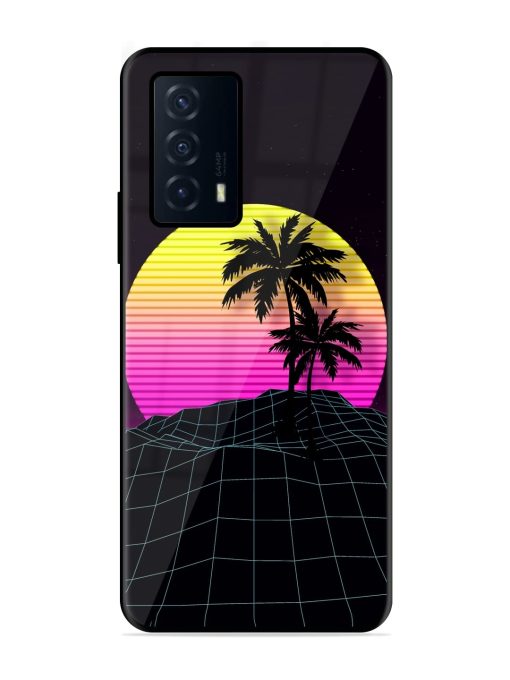 Coconut Vector Glossy Metal Phone Cover for Iqoo Z5 (5G) Zapvi