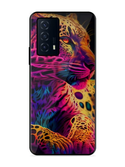 Leopard Art Glossy Metal Phone Cover for Iqoo Z5 (5G) Zapvi