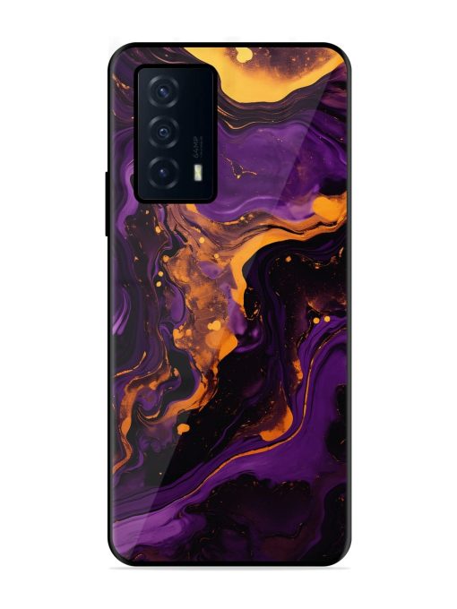 Painting Of A Purple Glossy Metal Phone Cover for Iqoo Z5 (5G)