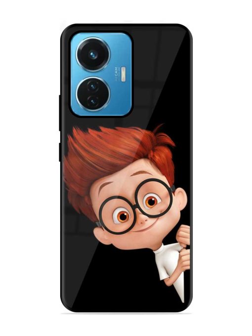 Smart Boy Cartoon Glossy Metal Phone Cover for Iqoo Z6 (44W) Zapvi