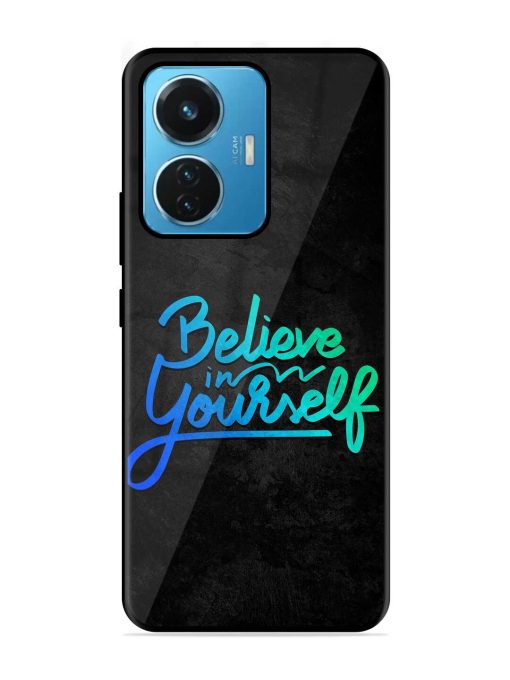 Believe In Yourself Glossy Metal Phone Cover for Iqoo Z6 (44W) Zapvi