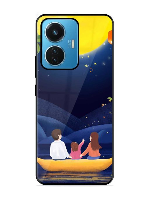 Happy Family And Beautiful View Glossy Metal Phone Cover for Iqoo Z6 (44W) Zapvi