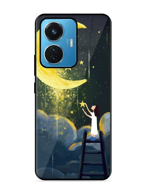 Moonlight Healing Night Illustration Glossy Metal TPU Phone Cover for Iqoo Z6 (44W) Zapvi