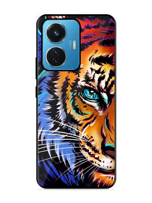 Colorful Lion Art Glossy Metal Phone Cover for Iqoo Z6 (44W) Zapvi