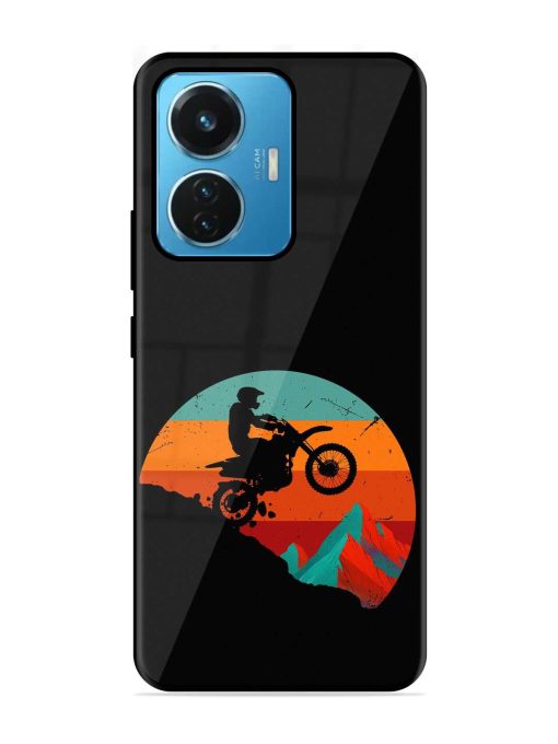 Mountain Bike Glossy Metal Phone Cover for Iqoo Z6 (44W)