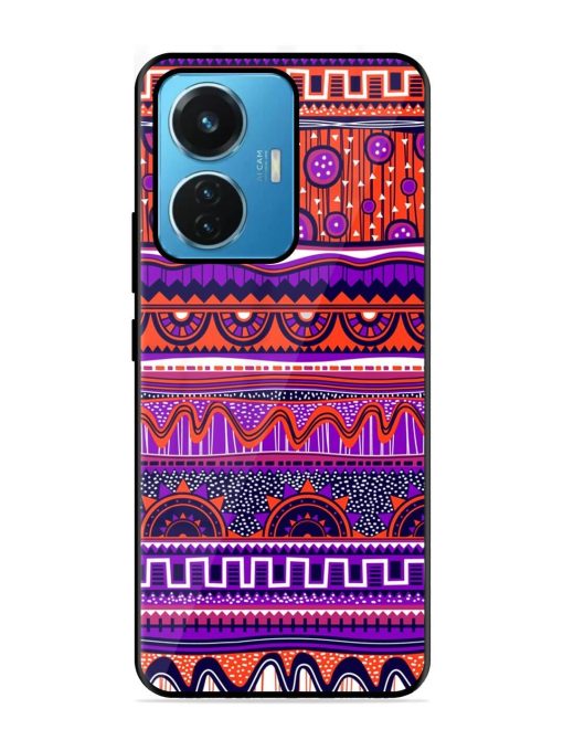 Ethnic Seamless Pattern Glossy Metal TPU Phone Cover for Iqoo Z6 (44W) Zapvi