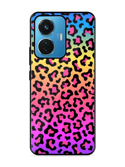 Neon Rainbow Colored Glossy Metal Phone Cover for Iqoo Z6 (44W) Zapvi