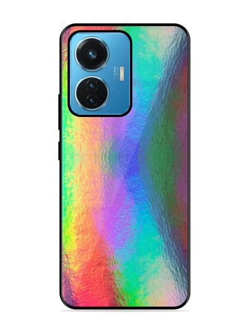 Colorful Holographic Background Glossy Metal TPU Phone Cover for Iqoo Z6 (44W) Zapvi