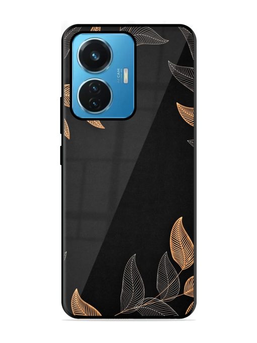 Foliage Art Glossy Metal Phone Cover for Iqoo Z6 (44W) Zapvi