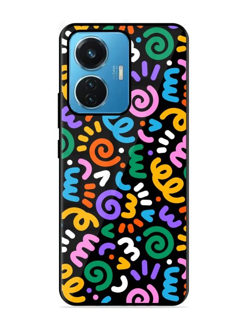 Colorful Seamless Vector Glossy Metal Phone Cover for Iqoo Z6 (44W) Zapvi