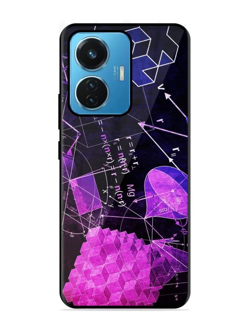 Math Physics Formula Art Glossy Metal Phone Cover for Iqoo Z6 (44W)