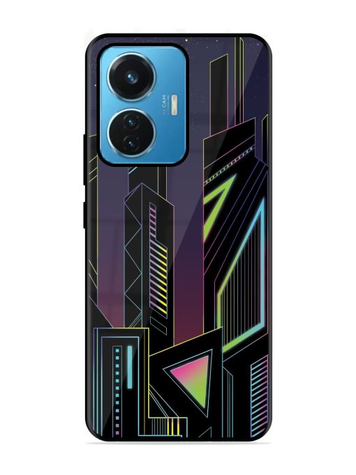 Neon Dreamscape Glossy Metal Phone Cover for Iqoo Z6 (44W) Zapvi