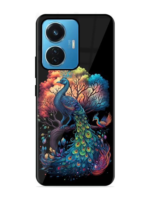 Peacock Tree Art Glossy Metal Phone Cover for Iqoo Z6 (44W) Zapvi