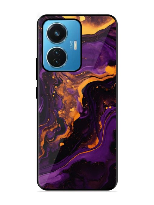 Painting Of A Purple Glossy Metal Phone Cover for Iqoo Z6 (44W) Zapvi