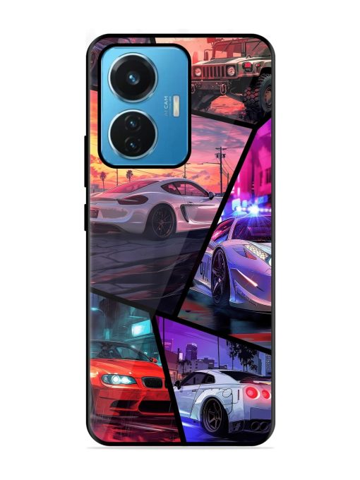 Ride In Pixels Glossy Metal Phone Cover for Iqoo Z6 (44W) Zapvi