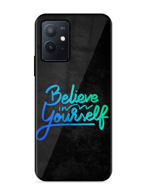 Believe In Yourself Glossy Metal Phone Cover for Iqoo Z6 (5G) Zapvi