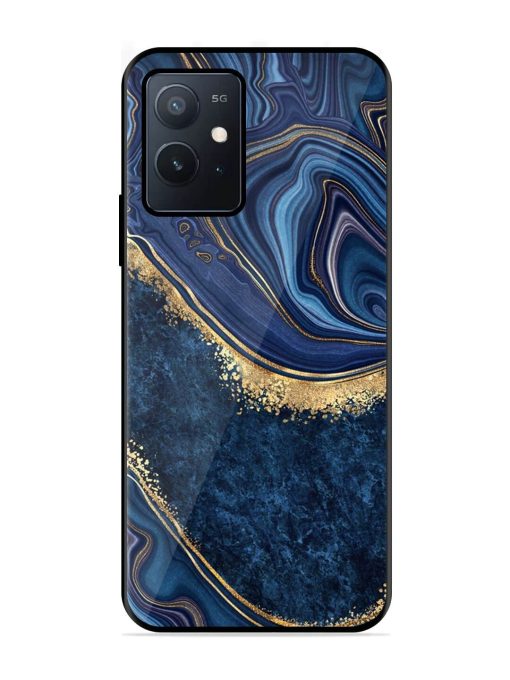 Abstract Background Blue Glossy Metal TPU Phone Cover for Iqoo Z6 (5G) Zapvi