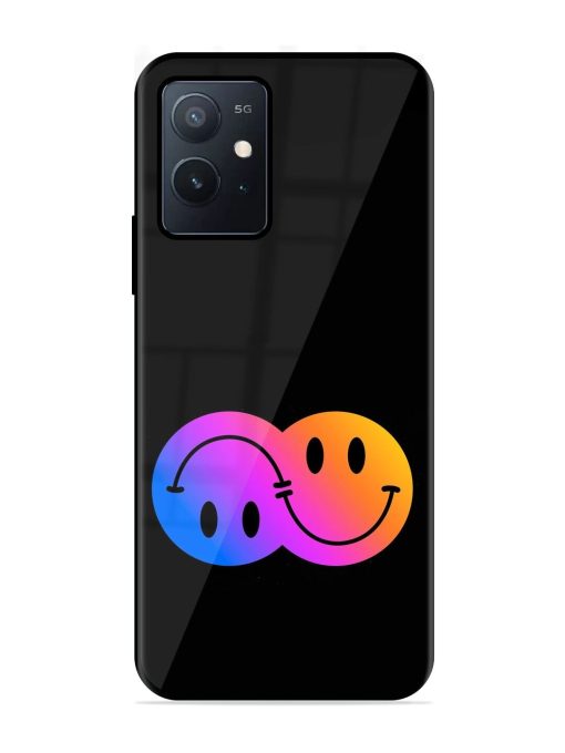 Gradient Smile Art Glossy Metal TPU Phone Cover for Iqoo Z6 (5G) Zapvi