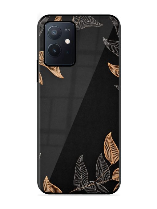 Foliage Art Glossy Metal Phone Cover for Iqoo Z6 (5G) Zapvi