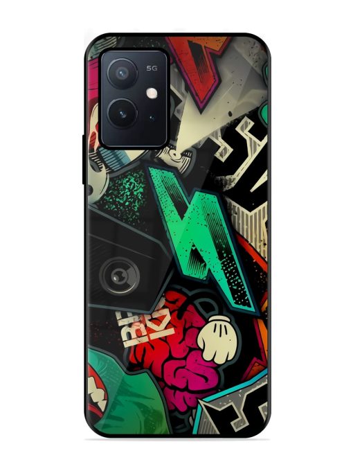 Graffiti Art Glossy Metal Phone Cover for Iqoo Z6 (5G) Zapvi