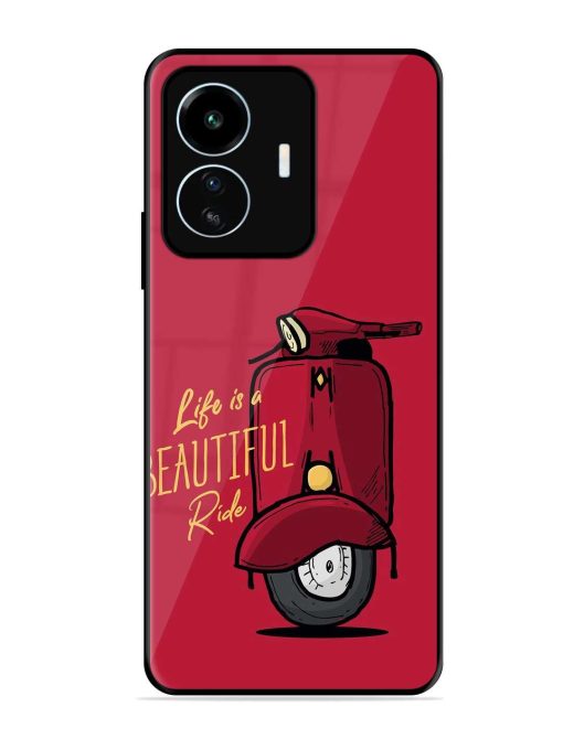 Life Is Beautiful Rides Glossy Metal Phone Cover for Iqoo Z6 Lite