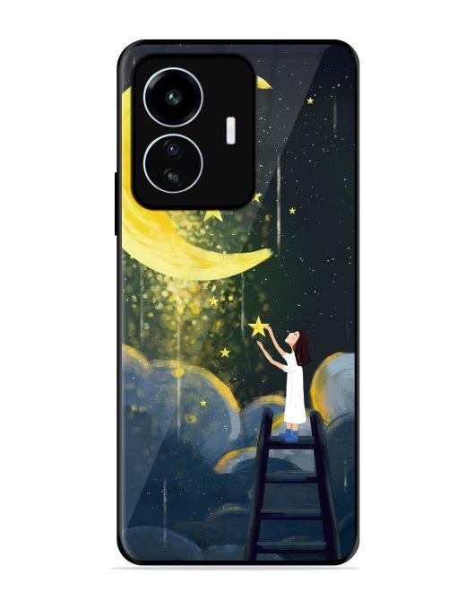 Moonlight Healing Night Illustration Glossy Metal TPU Phone Cover for Iqoo Z6 Lite