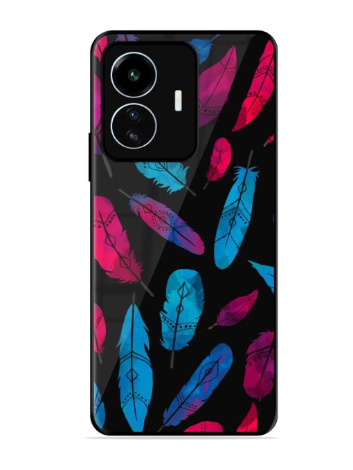 Feather Art Glossy Metal Phone Cover for Iqoo Z6 Lite