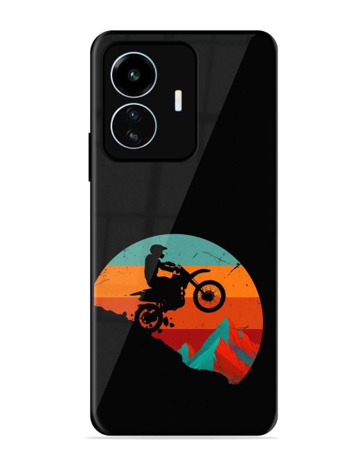 Mountain Bike Glossy Metal Phone Cover for Iqoo Z6 Lite