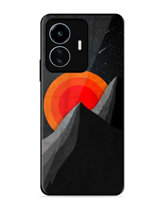 Black Mountain Glossy Metal Phone Cover for Iqoo Z6 Lite