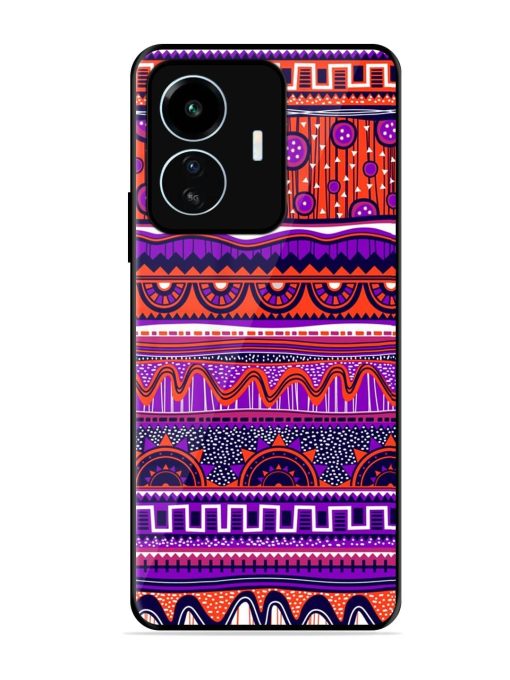 Ethnic Seamless Pattern Glossy Metal TPU Phone Cover for Iqoo Z6 Lite