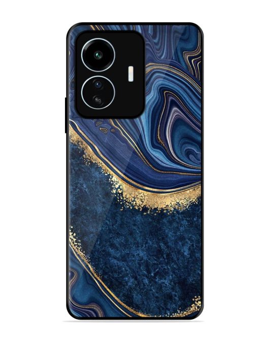 Abstract Background Blue Glossy Metal TPU Phone Cover for Iqoo Z6 Lite Zapvi