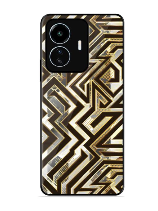 Technology Geometric Seamless Glossy Metal Phone Cover for Iqoo Z6 Lite