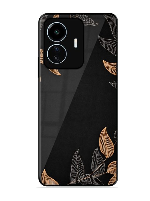 Foliage Art Glossy Metal Phone Cover for Iqoo Z6 Lite