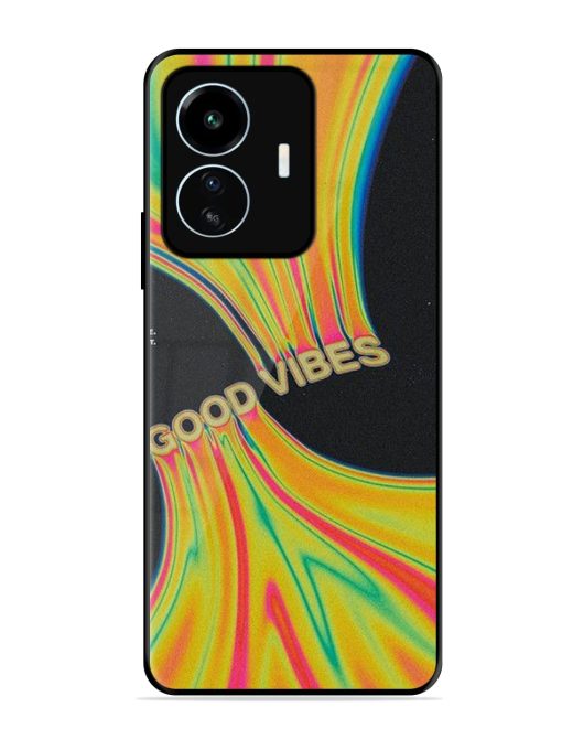 Good Vibes Glossy Metal Phone Cover for Iqoo Z6 Lite