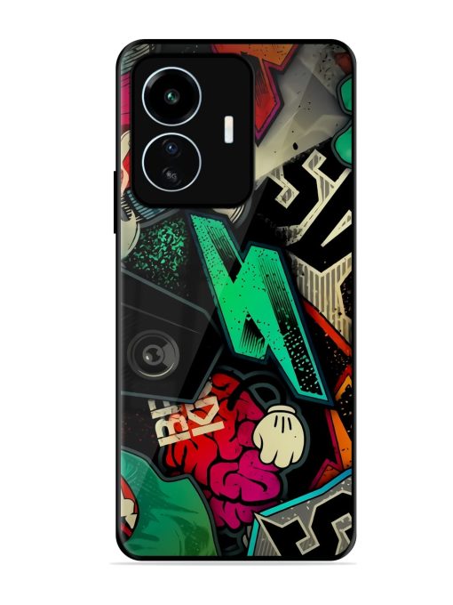 Graffiti Art Glossy Metal Phone Cover for Iqoo Z6 Lite