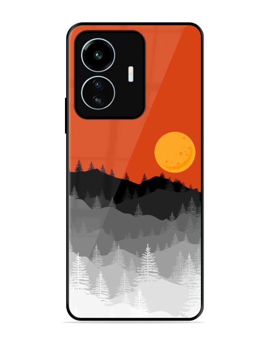 Mountain Lofi Sun Glossy Metal Phone Cover for Iqoo Z6 Lite