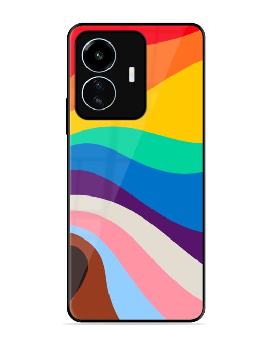 Minimal Pride Art Glossy Metal Phone Cover for Iqoo Z6 Lite