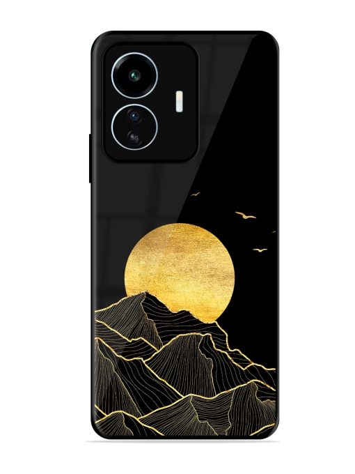 Golden Sunrise Glossy Metal Phone Cover for Iqoo Z6 Lite