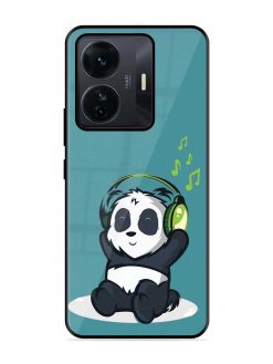 Music Panda Glossy Metal Phone Cover for Iqoo Z6 Pro
