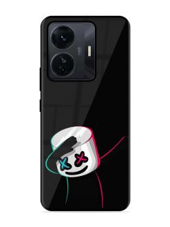 Black Marshmallow Glossy Metal Phone Cover for Iqoo Z6 Pro