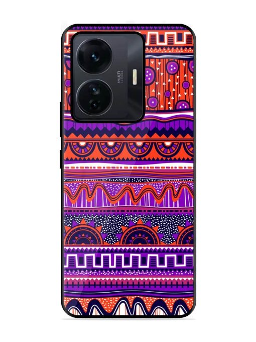 Ethnic Seamless Pattern Glossy Metal TPU Phone Cover for Iqoo Z6 Pro Zapvi