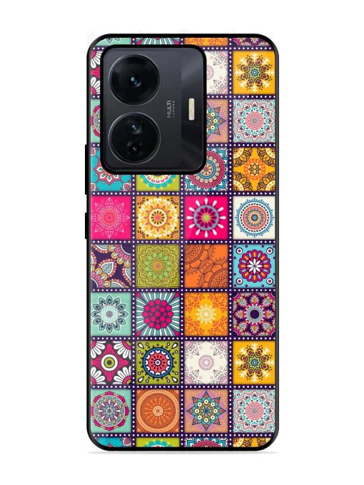 Seamless Pattern Vintage Glossy Metal Phone Cover for Iqoo Z6 Pro Zapvi