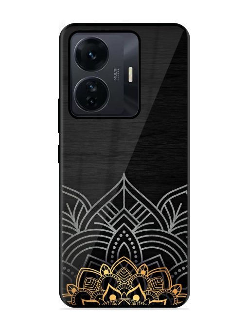 Decorative Golden Pattern Glossy Metal Phone Cover for Iqoo Z6 Pro Zapvi