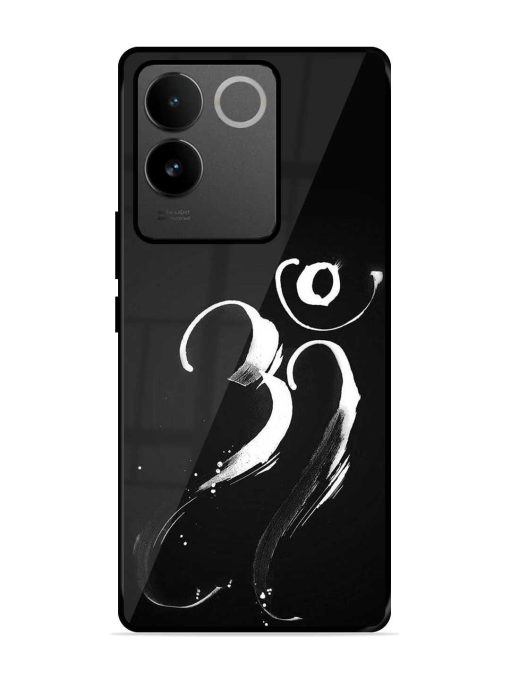 Om Logo Glossy Metal Phone Cover for Iqoo Z7 Pro (5G) Zapvi