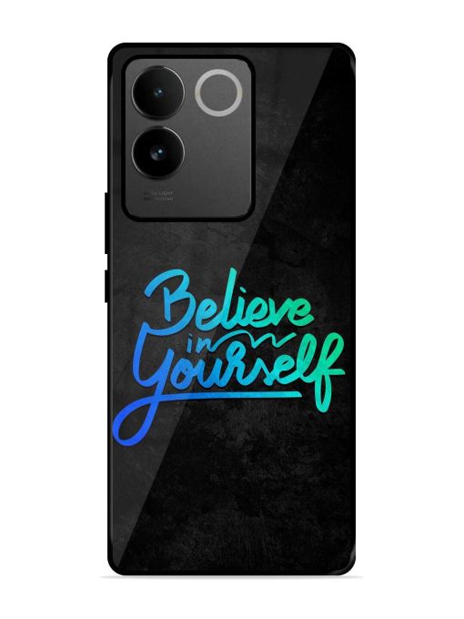 Believe In Yourself Glossy Metal Phone Cover for Iqoo Z7 Pro (5G)