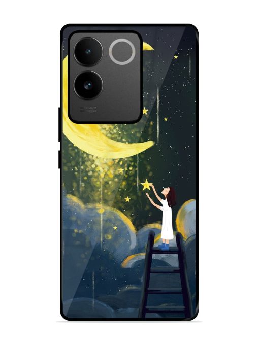 Moonlight Healing Night Illustration Glossy Metal TPU Phone Cover for Iqoo Z7 Pro (5G) Zapvi