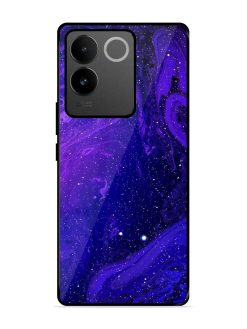 Galaxy Acrylic Abstract Art Glossy Metal Phone Cover for Iqoo Z7 Pro (5G)